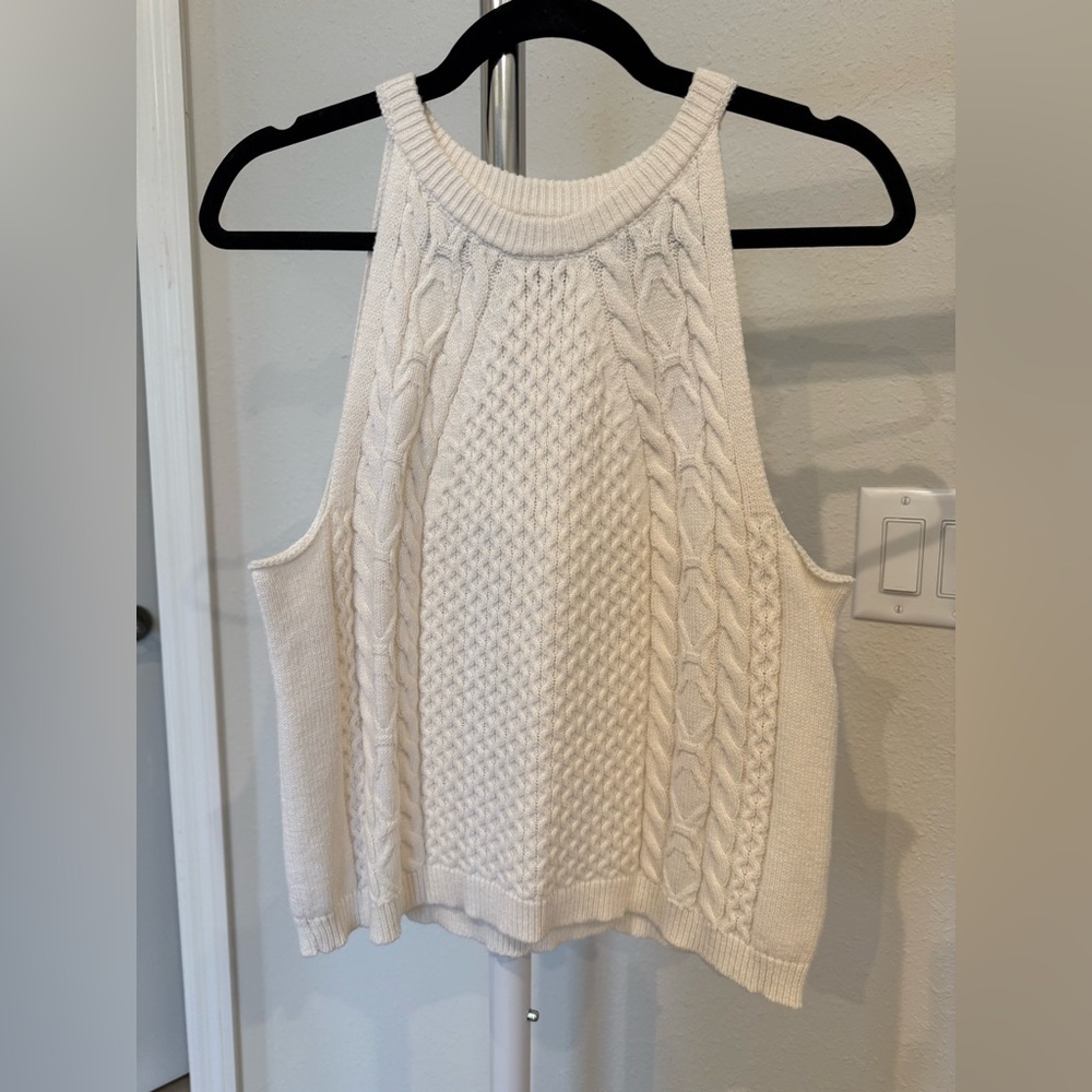 ANEWDAY sweater halter neck tank top